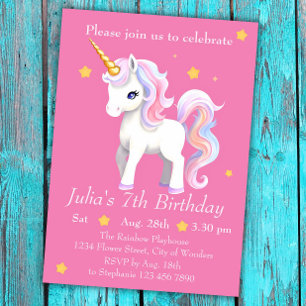 Unicorn Birthday Invitation - Unicorn Party
