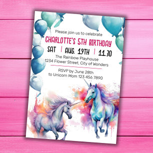 Unicorn Birthday Invitation   Unicorn Party 