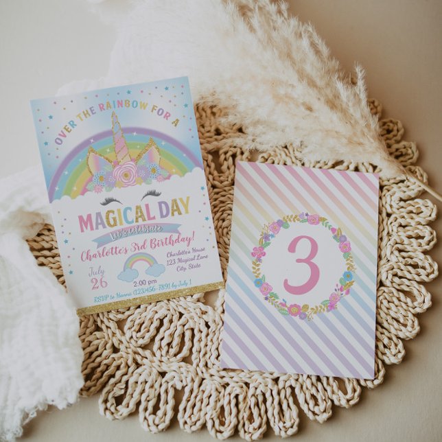 Unicorn Birthday Invitation, Unicorn Party Invite (Creator Uploaded)