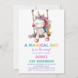 Unicorn Birthday Invitations