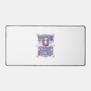 Unicorn Birthday Magic Loading Colourful Marketpla Desk Mat