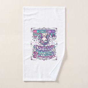 Unicorn Birthday Magic Loading Colourful Marketpla Hand Towel