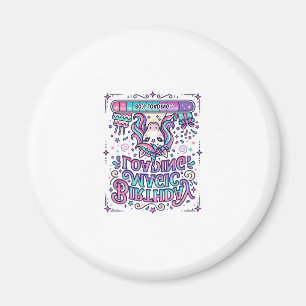 Unicorn Birthday Magic Loading Colourful Marketpla Magnet
