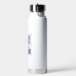 Unicorn Birthday Magic Loading Colourful Marketpla Water Bottle