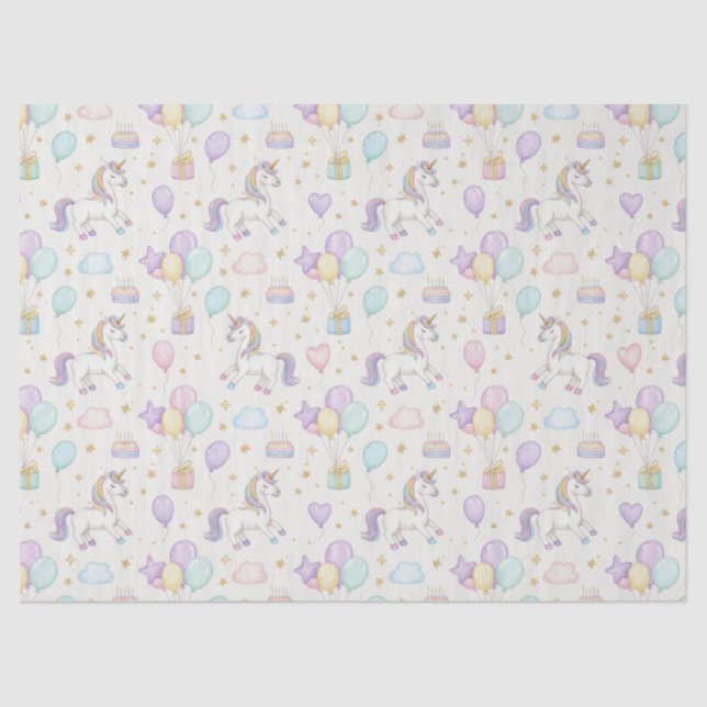Unicorn Birthday Magic – Pastel Fantasy Celebratio Tissue Paper (Front)