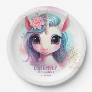 Unicorn Birthday Magical Unicorn Party Paper Plate