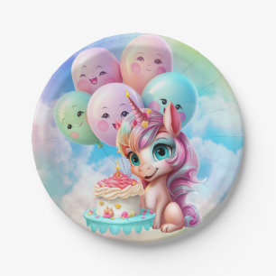 Unicorn Birthday  Paper Plate