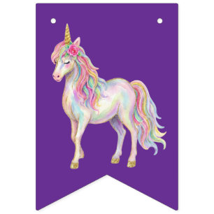 Unicorn Birthday Party Decorations Happy Birthday Bunting