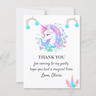 Unicorn Birthday Party Decorations Invitation