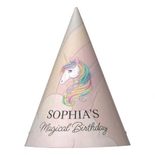 Unicorn birthday party hat