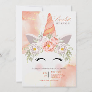 Unicorn Birthday Party Invitation
