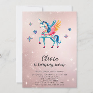 Unicorn Birthday Party Invitation