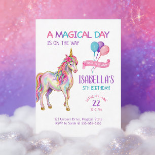 Unicorn Birthday Party Invitation
