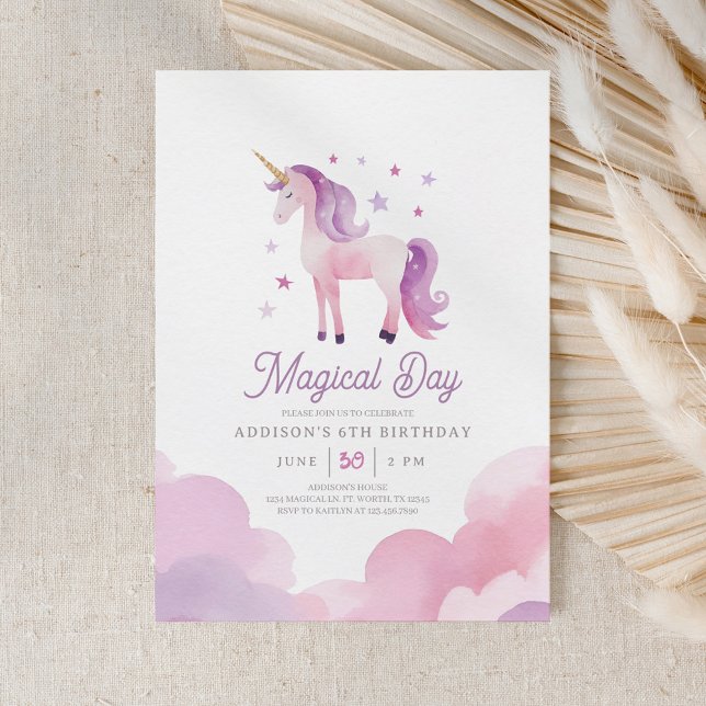 Unicorn Birthday Party Invitation (Creator Uploaded)