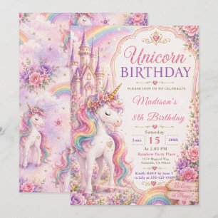 Unicorn Birthday Party Invitation