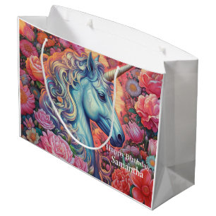 Unicorn Birthday party Large Gift Bag