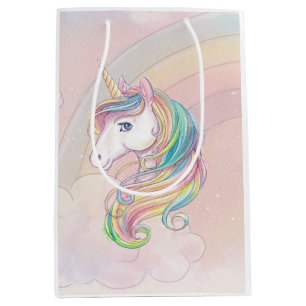 Unicorn birthday party medium gift bag