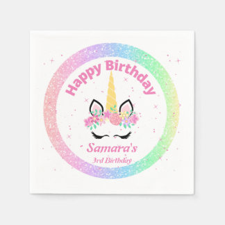 Unicorn Birthday Party  Napkins