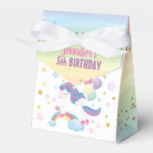 Unicorn Birthday Party Personalised Name Favour Box