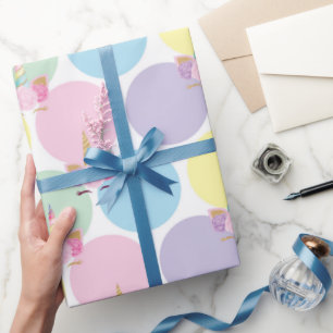 Unicorn Birthday Pattern Wrapping Paper