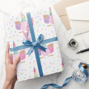Unicorn Birthday Pattern Wrapping Paper