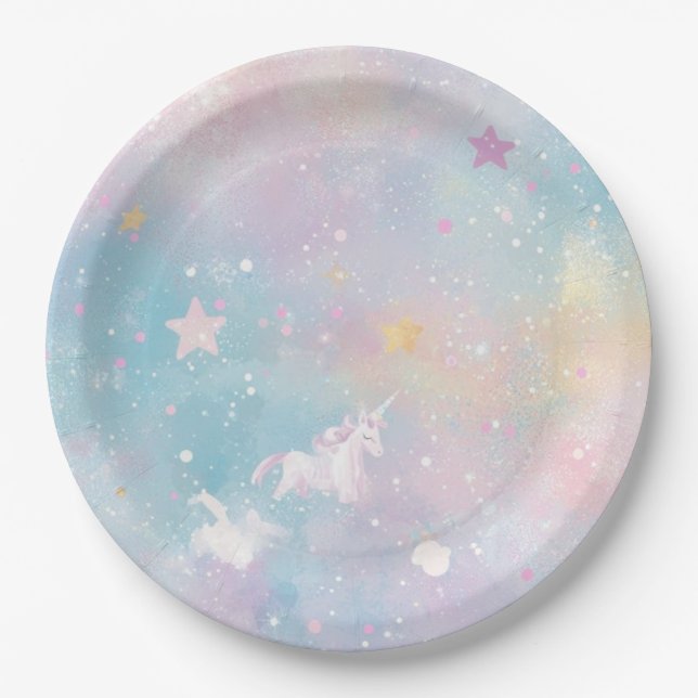 Unicorn birthday plate (Front)