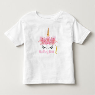 Unicorn Birthday shirt pink