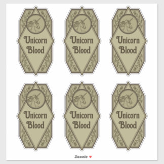 Unicorn Blood Potion Bottle Labels