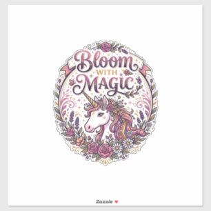 Unicorn Bloom with Magic POD Ready White Backgroun