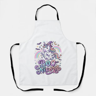 Unicorn Boo-nicorn Premium Vector Vector Design_1 Apron