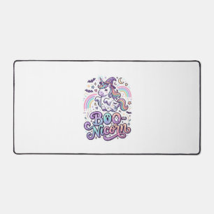 Unicorn Boo-nicorn Premium Vector Vector Design_1 Desk Mat
