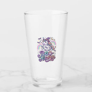 Unicorn Boo-nicorn Premium Vector Vector Design_1 Glass