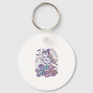 Unicorn Boo-nicorn Premium Vector Vector Design_1 Key Ring