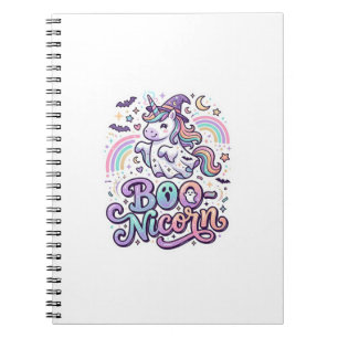Unicorn Boo-nicorn Premium Vector Vector Design_1 Notebook