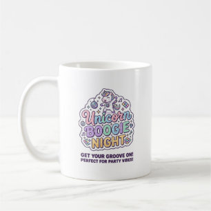 Unicorn Boogie Night Bold Typography Graphic Tee D Coffee Mug