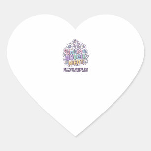 Unicorn Boogie Night Bold Typography Graphic Tee D Heart Sticker