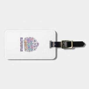 Unicorn Boogie Night Bold Typography Graphic Tee D Luggage Tag