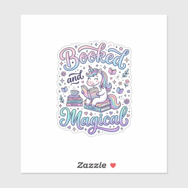 Unicorn Booked and Magical Gift Idea Typography De (Sheet)