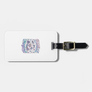Unicorn Booked and Magical Gift Idea Typography De Luggage Tag