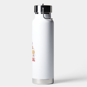 Unicorn Booked and Magical Print Ready White Backg Water Bottle