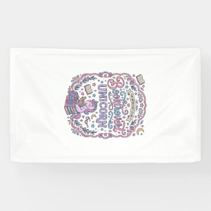Unicorn Booktrovert Unicorn Playful Cute Gift Desi Banner