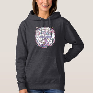 Unicorn Booktrovert Unicorn Playful Cute Gift Desi Hoodie