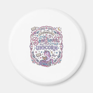 Unicorn Booktrovert Unicorn Playful Cute Gift Desi Magnet