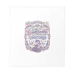 Unicorn Booktrovert Unicorn Playful Cute Gift Desi Notepad