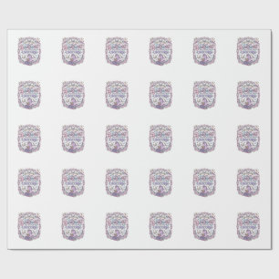 Unicorn Booktrovert Unicorn Playful Cute Gift Desi Wrapping Paper