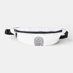 Unicorn Born to Be Loud and Magical Original White Bum Bags