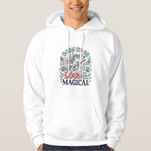 Unicorn Born to Be Loud and Magical Original White Hoodie