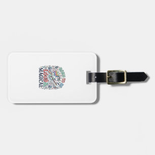 Unicorn Born to Be Loud and Magical Original White Luggage Tag