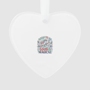 Unicorn Born to Be Loud and Magical Original White Ornament