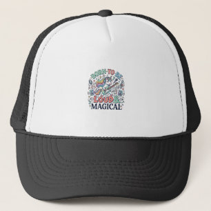 Unicorn Born to Be Loud and Magical Original White Trucker Hat